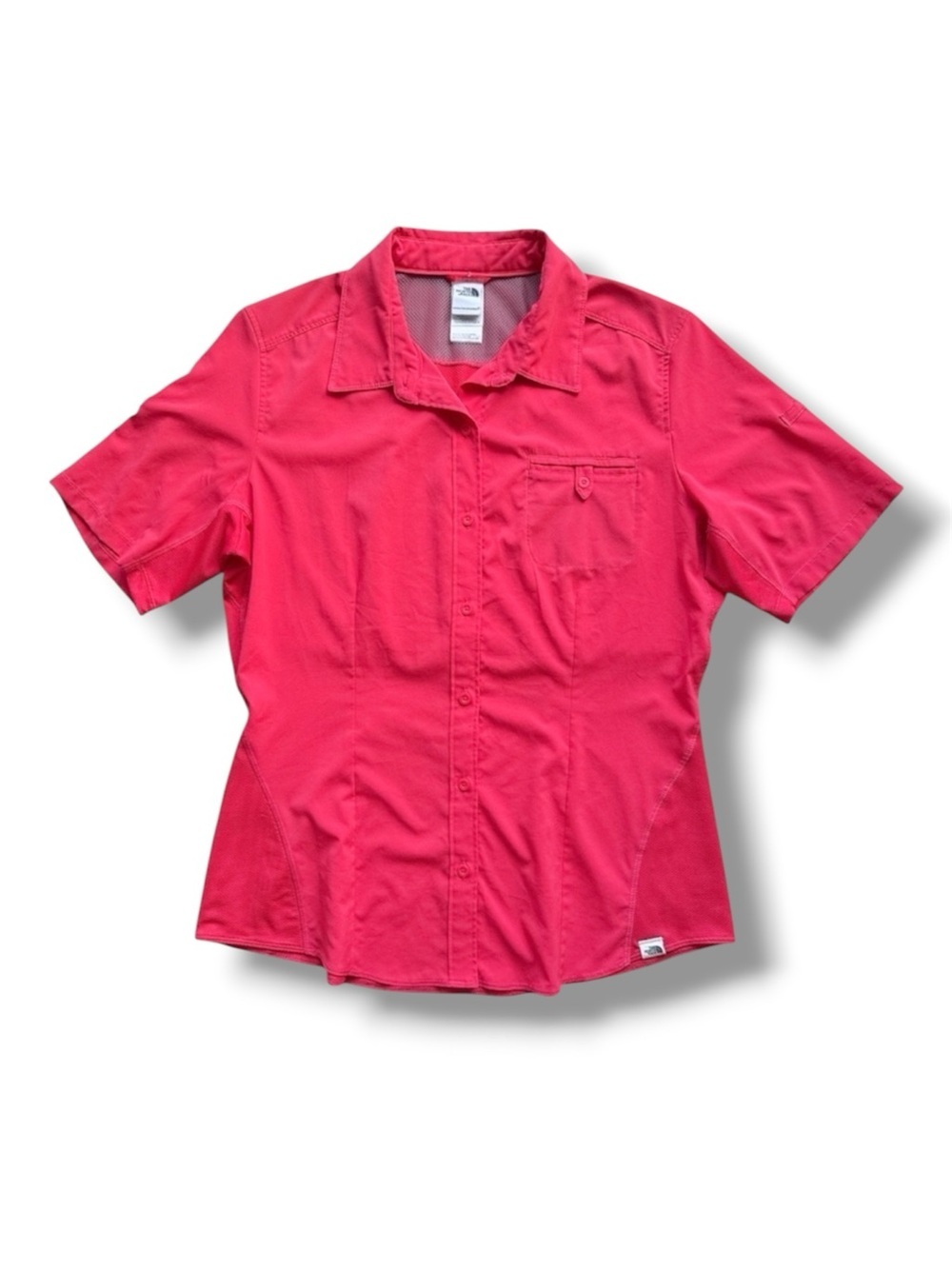 The North Face Pink Blouse Short Sleeve Top Golf Tennis Camping Sz L